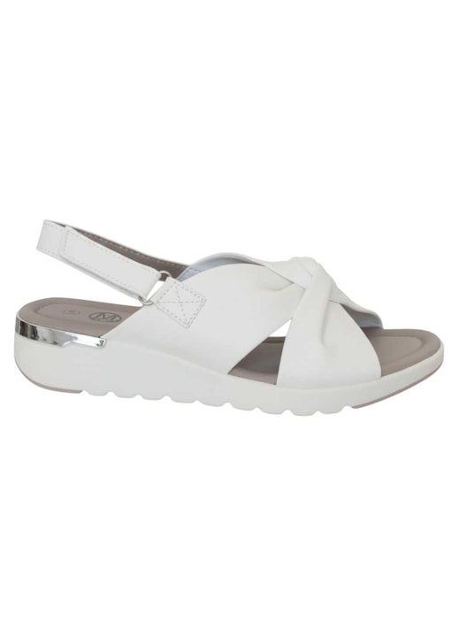 Sandale femei Fashion, cu talpa trendy cu un design modern, barete incrucisate, inchidere cu scai, Alb, 41 EU