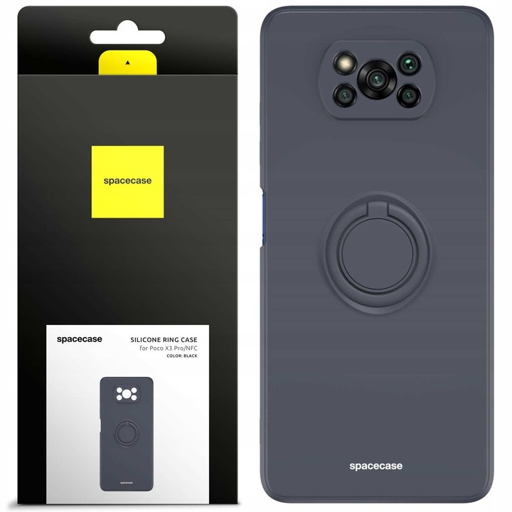 Poco X3 Pro/NFC tok, Spacecase, szilikon, fekete