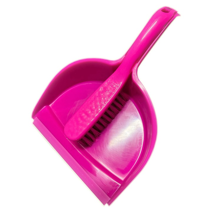 Set matura cu faras, plastic, perii de 4.5 cm, roz