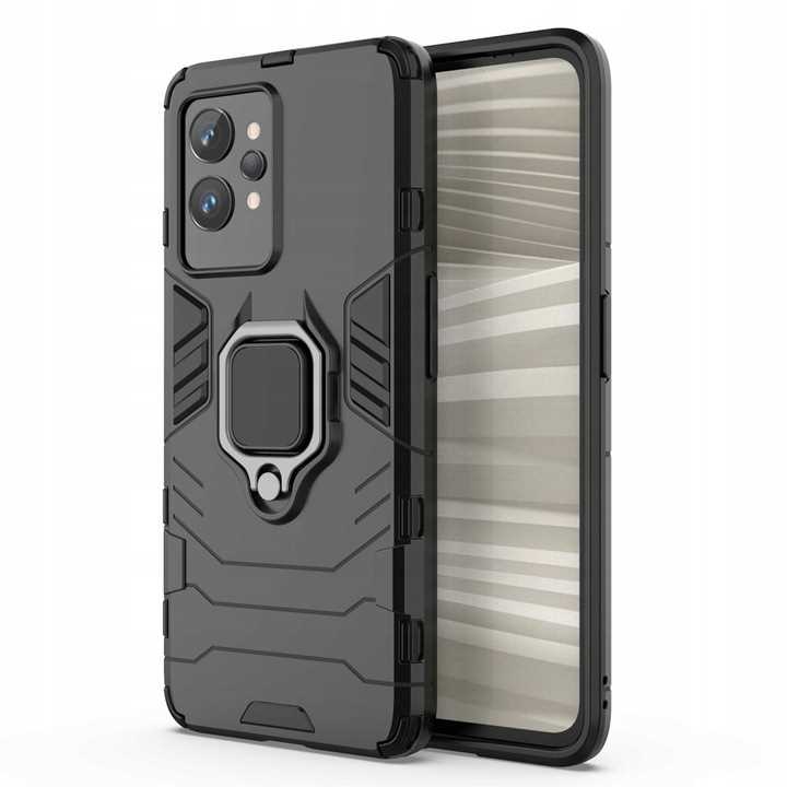 Etui Spacecase X-RING pentru Realme GT 2 Pro, protectie 360, montare pe suporturi magnetice, negru