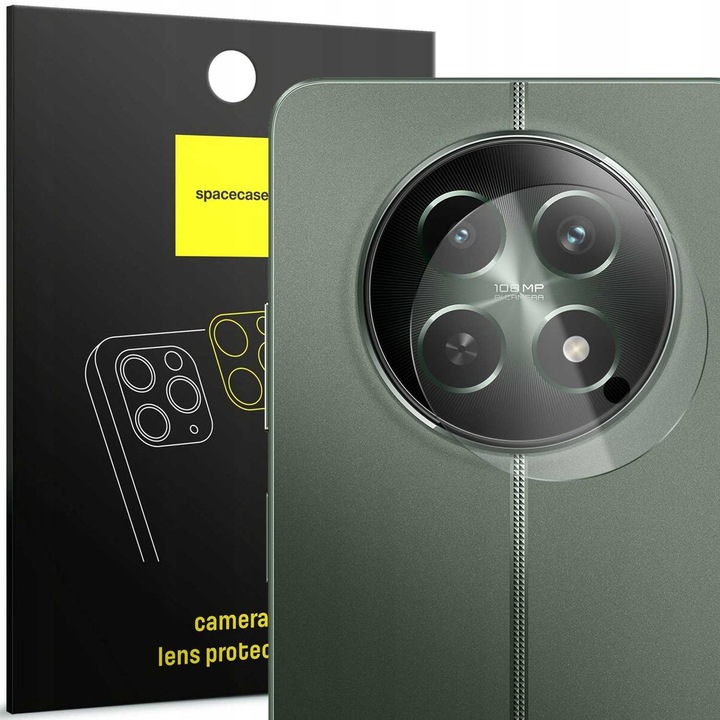 Sticla pentru camera telefonului pentru Realme 12 5G / 12X 5G, Spacecase Camera Glass Rezistent la zgarieturi, rezistent la socuri, adeziv puternic pe toata suprafata, protectie lentile camerei, acoperire oleofoba, nu deterioreaza fotografiile