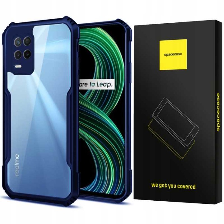 Калъф Spacecase Beetle за Realme 8 5G/Narzo 30 5G, 360 защита, подсилени ъгли, син