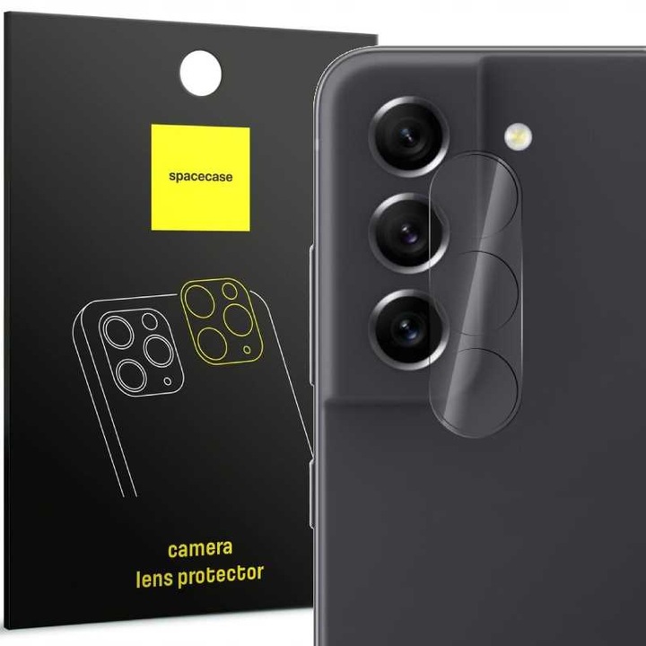 Sticla pentru camera telefonului pentru Samsung Galaxy S23 FE, Spacecase Camera Sticla rezistenta la zgarieturi, rezistenta la socuri, lipici puternic pe toata suprafata, protectie lentile camerei, acoperire oleofoba, nu deterioreaza fotografiile