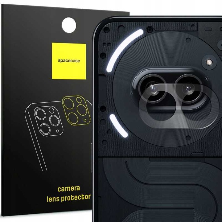 Sticla camerei telefon pentru Nothing Phone (2a) / (2a) Plus, Spacecase Camera Glass Rezistenta la zgarieturi, rezistenta la socuri, adeziv puternic pe toata suprafata, protectie lentile camerei, acoperire oleofoba, nu deterioreaza fotografiile