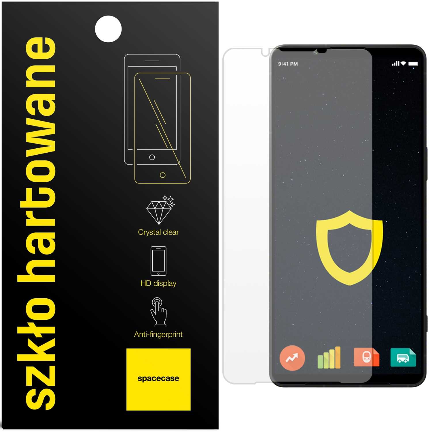 Folie protectie Spacecase pentru Sony Xperia 1 VI, sticla harta 2.5D, 9H, set aplicare