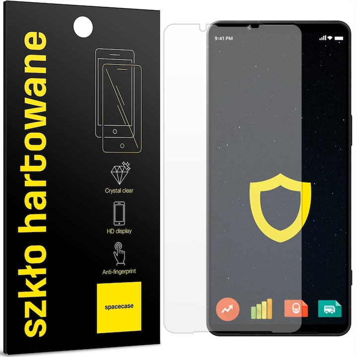 Folie protectie Spacecase pentru Sony Xperia 1 VI, sticla harta 2.5D, 9H, set aplicare