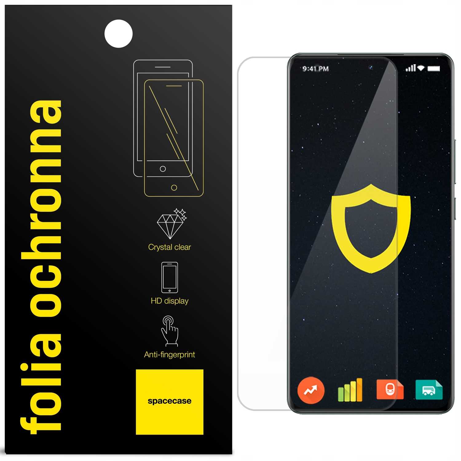 Folie protectie Spacecase pentru Realme GT 6/GT 6T, hidrogel, auto-regenerare, transparent, set aplicare