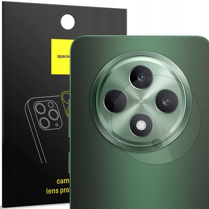 Spacecase kameravédő Oppo Reno 12F / 12FS készülékhez, Asahi Glass edzett üveg, 9H, átlátszó, komplett szett