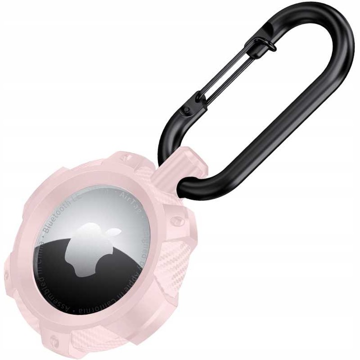 Spacecase Armor tok AirTaghez, ütésálló, karabinerrel, rózsaszín