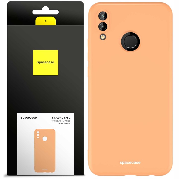 Huawei P20 Lite telefontok, Spacecase, szilikon, matt, narancssárga