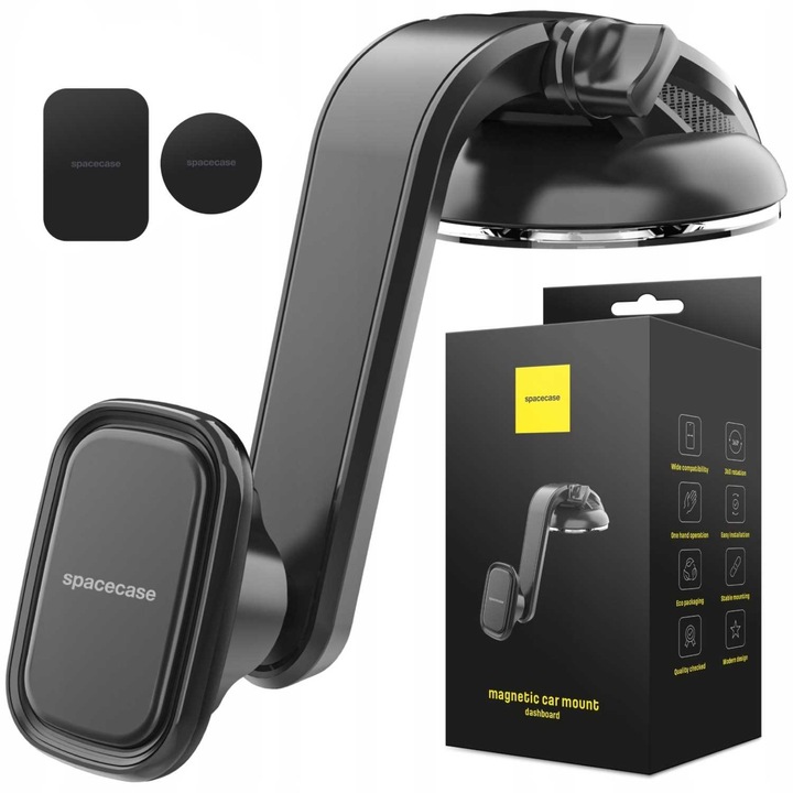 Mágneses autótartó, Spacecase, fekete