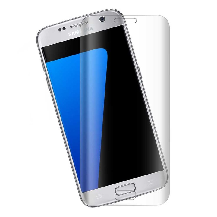 3D закалено стъкло за Samsung Galaxy S7 Edge, Spacecase Glass 3D заоблени ръбове, подходящ за калъф, устойчив на надраскване, удароустойчив, силно лепило върху всички повърхности, протектор на екрана, олеофобно покритие