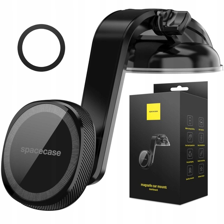 Spacecase SC07 mágneses autós tartó telefonhoz, MagSafe kompatibilis, erős markolat, modern dizájn
