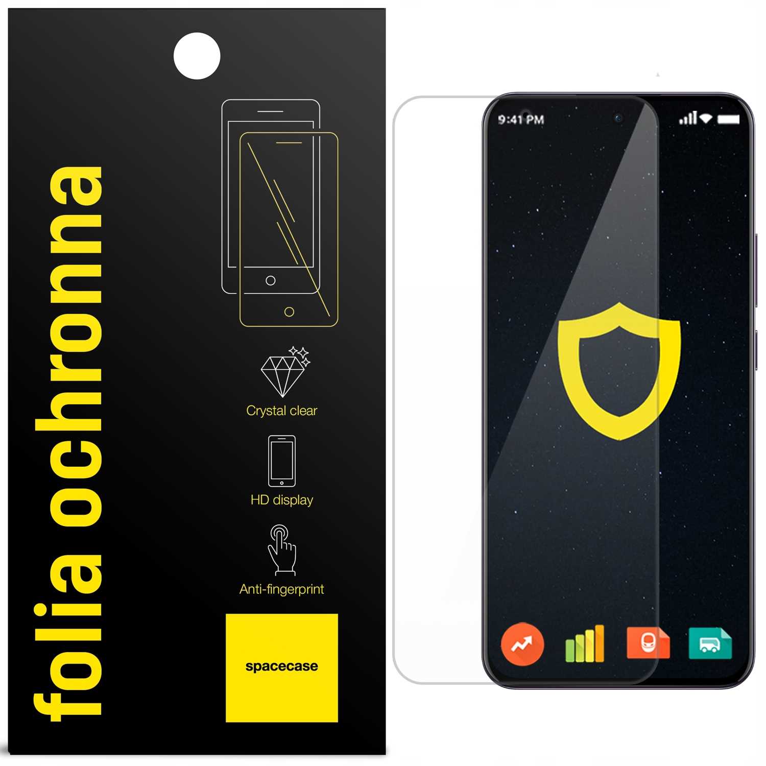 Folie protectie hidrogel Spacecase pentru Oppo Reno 12/12 Pro 5G, absorbtie socuri, montaj usor, transparent
