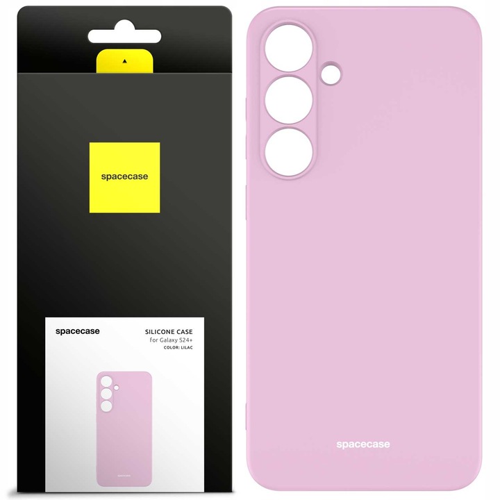 Hua Silicone Case за Samsung Galaxy S24+, Hua Silicone Spacecase влагоустойчив, цветен, издръжлив, елегантен, минималистичен, меко вътрешно покритие, матово лилаво