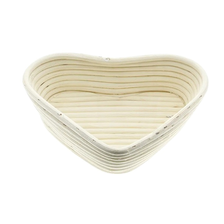 Плетена кошница за втасване във формата на сърце 25 х 24,5 х 6,5 см