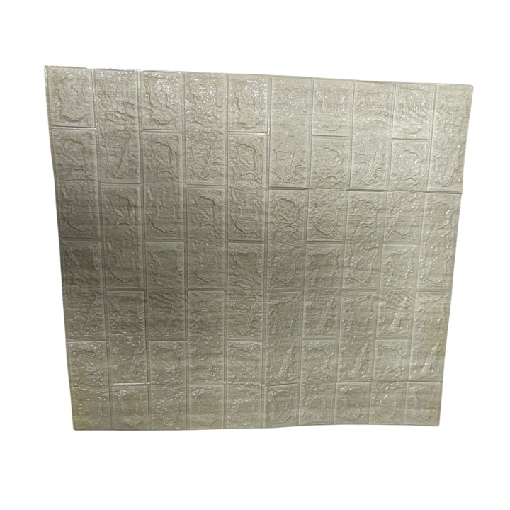 Tapet 3D Autoadeziv, design modern, dimensiuni 77x70cm, model caramida in relief, Vernil