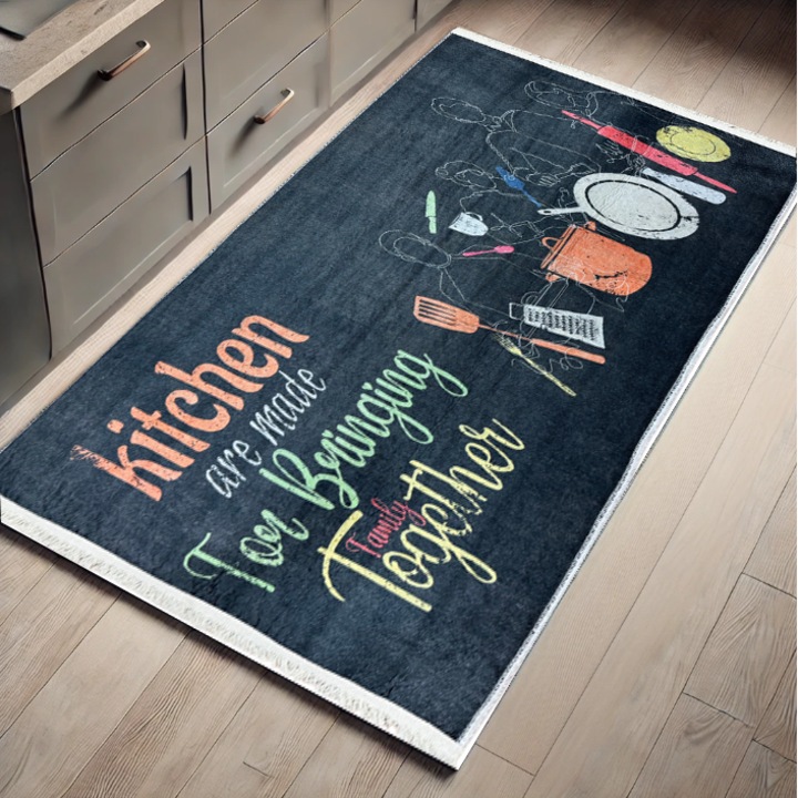 Covor Bucatarie Smile Multicolor, 80x150 cm, Modern - dreptunghi