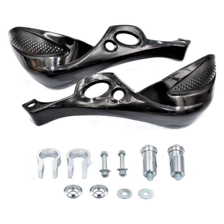 Set 2 protectii maini, prindere pentru ghidon 22mm, culoare negru