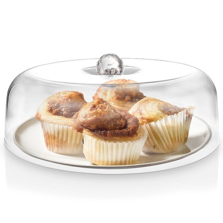 Capac pentru alimente Charisma, 29,5cm, acrilic, transparent, cu maner