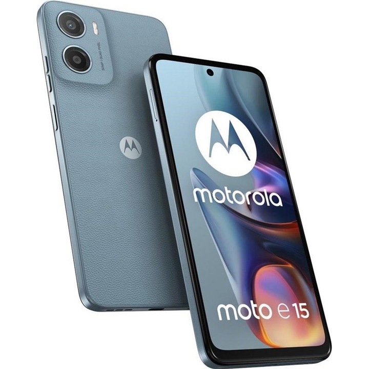 Смартфон Motorola Moto E15, 2GB RAM, 64GB, Misty Blue, 6.67"