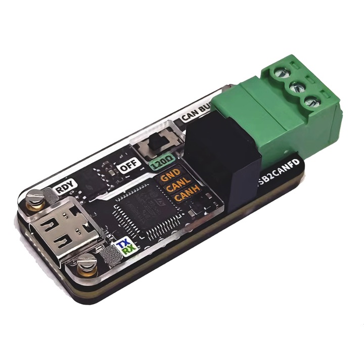 USB-CAN модул, поддръжка на SE, CAN 2.0 и CAN FD, галванична изолация