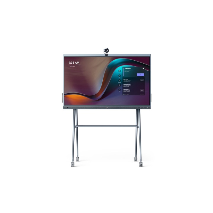 Yealink MeetingBoard 65" LED 4K Ultra HD интерактивен плосък панел, Wi-Fi, сензорен екран, черен