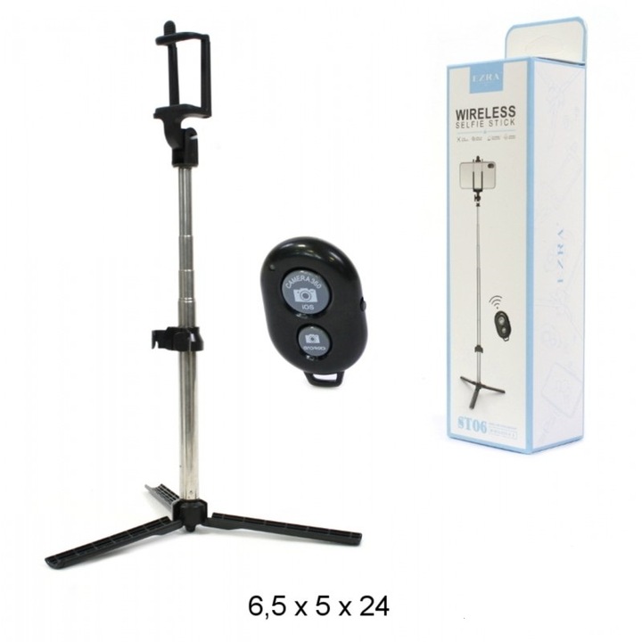 Selfie stick, Midex, argintiu/negru