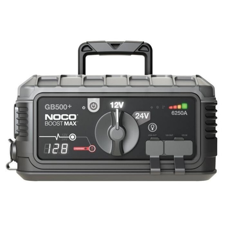 NOCO GB500 Boost Max 12V/24V 6250A autós töltő, 2 USB port, fekete, 6,67 kg