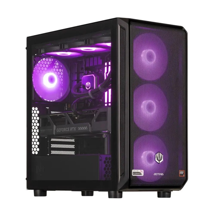 PC Desktop Actina ENDORFY 9900X, 32GB RAM, 2TB SSD, NVIDIA GeForce RTX 5080, 850W, Negru, Midi Tower
