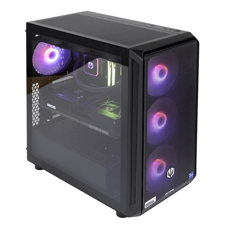 Компютър Actina 9900X, 32GB RAM, 2TB SSD, NVIDIA GeForce RTX 5080, 850W, черен