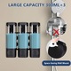 Dispenser de sapun, Hggzeg, Set 3 dozator (dispenser), Cu etichete, accesorii pentru instalare, 3 x 300 ml, PrinderedePerete, 2 metode de Instalare, Pentru sampon, sapun lichid, gel dus, ABS, 21.5 x 20 x 6.5cm, Negru