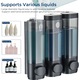 Dispenser de sapun, Hggzeg, Set 3 dozator (dispenser), Cu etichete, accesorii pentru instalare, 3 x 300 ml, PrinderedePerete, 2 metode de Instalare, Pentru sampon, sapun lichid, gel dus, ABS, 21.5 x 20 x 6.5cm, Negru