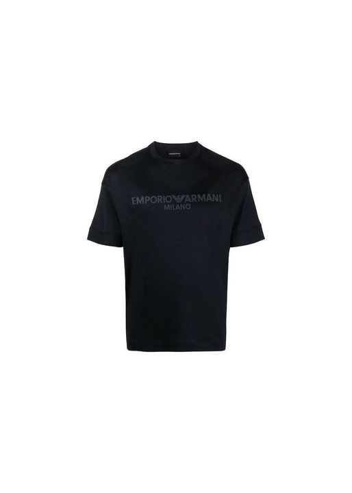 Мъжка спортна тениска Emporio Armani, лиосел/памук, тъмносин, L INTL