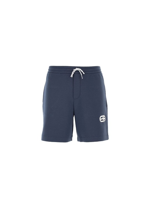 Pantaloni sport Armani, bleumarin, bumbac, scurt, design uniform, L INTL