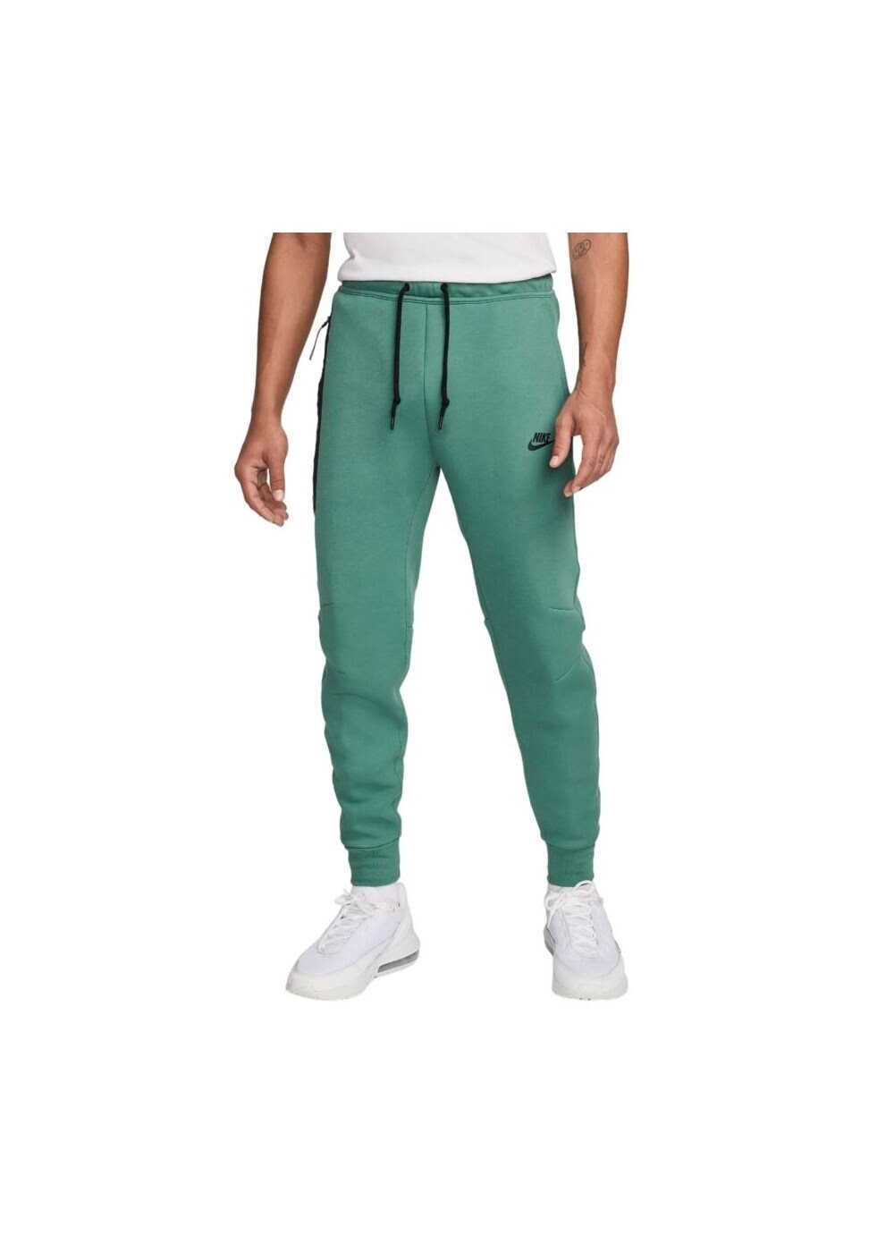 Pantaloni sport Nike, salopeta, verde, fleece, XL INTL
