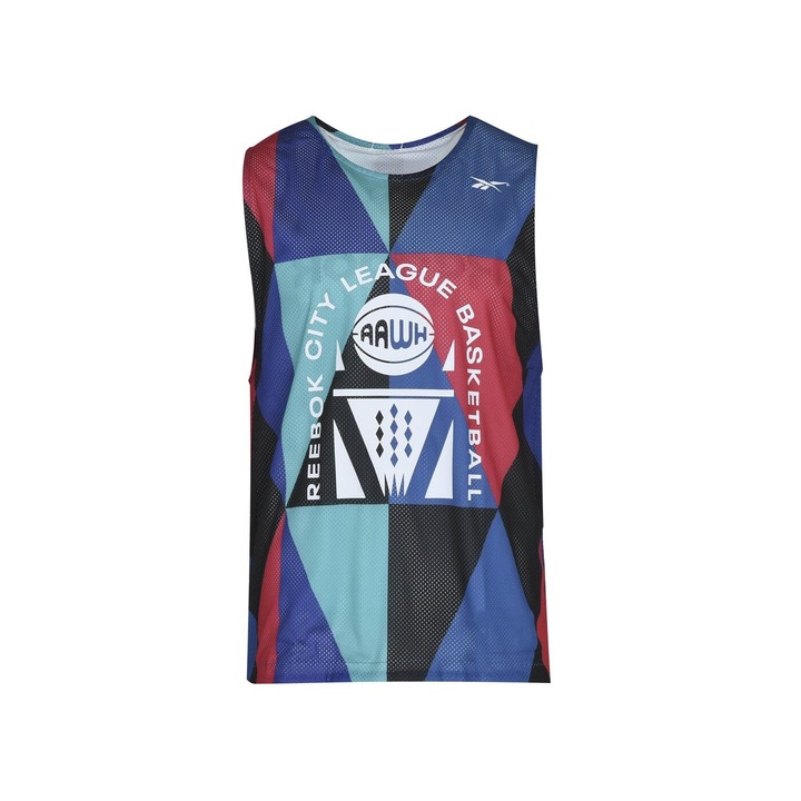 Maiou reversibil baschet barbati Reebok, poliester, multicolor, L INTL