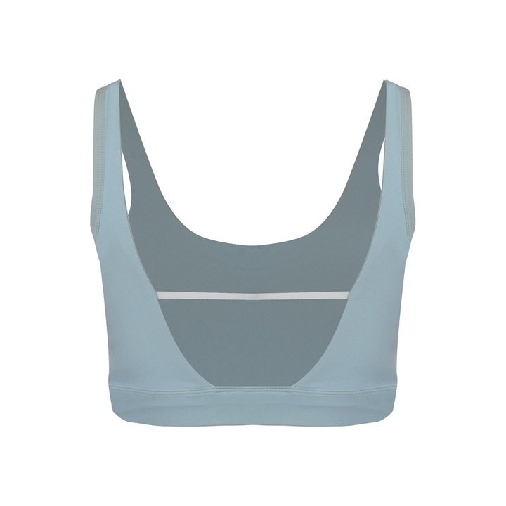 Bustiera sport Reebok, albastra, poliester, croiala de sus, pentru femei, S INTL