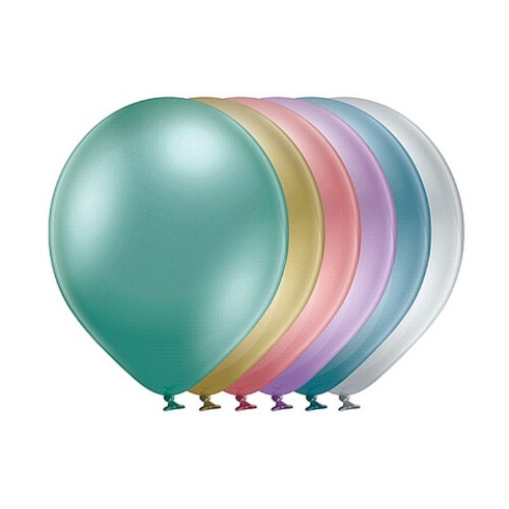 Fém lufik szett 30cm, Tamipol, 50 darabos, többszínű