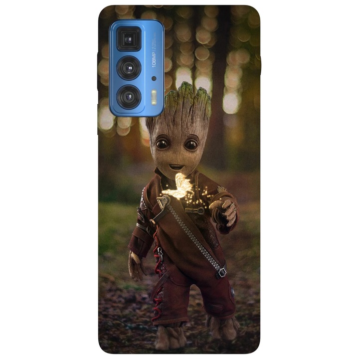 Калъф за телефон, съвместим с Motorola Edge 50 Fusion, Viceversa, модел Baby Groot, силикон, TPU