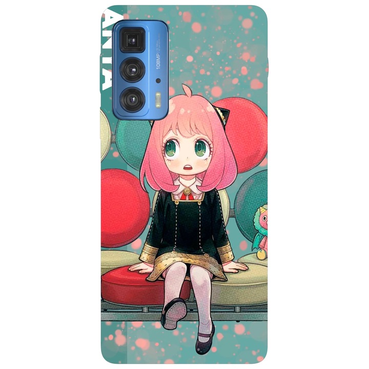 Калъф за телефон, съвместим с модел Motorola Edge 50 Fusion, Viceversa, Anya Forger Spy x Family, силикон, TPU