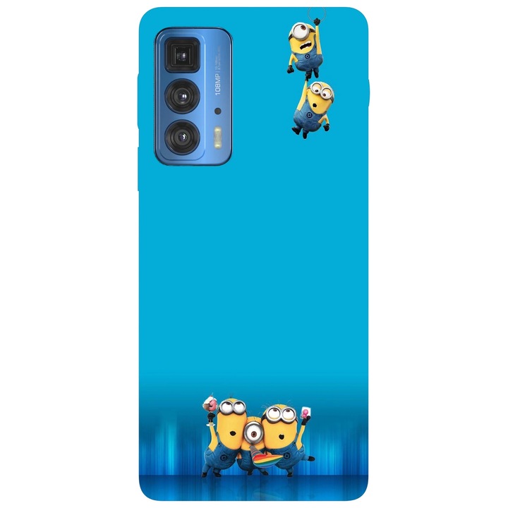 Калъф за телефон, съвместим с Motorola Edge 50 Fusion, Viceversa, модел Acrobat minions, силикон, TPU