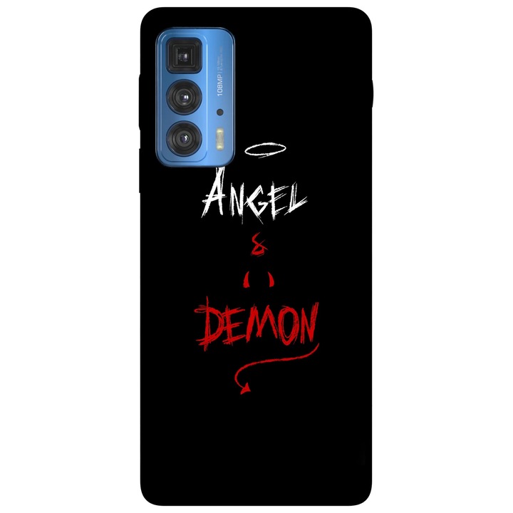 Калъф за телефон, съвместим с Motorola Edge 50 Fusion, Viceversa, модел Angel&Demon, силикон, TPU