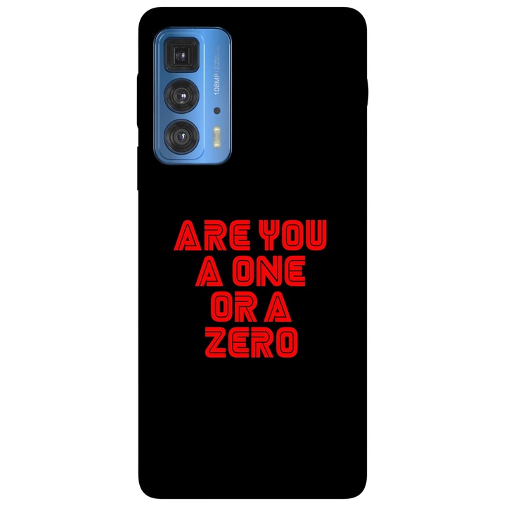 Калъф за телефон, съвместим с Motorola Edge 50 Fusion, Viceversa, модел Are you a one or a zero Mr Robot, Silicon, TPU