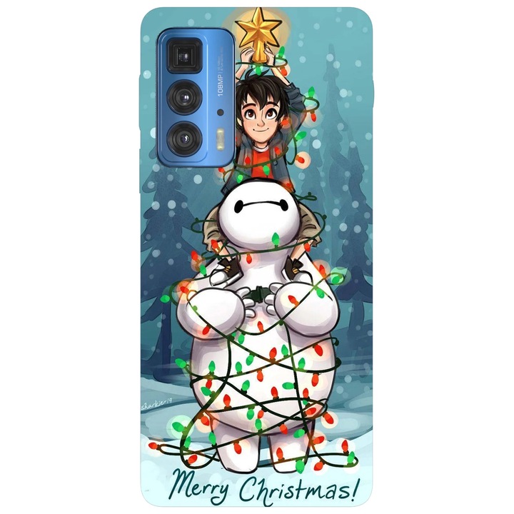 Калъф за телефон, съвместим с модел Motorola Edge 50 Fusion, Viceversa, Baymax Merry Christmas, силикон, TPU