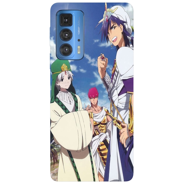 Калъф за телефон, съвместим с модел Motorola Edge 50 Fusion, Viceversa, Adventure of Sinbad Magi, силикон, TPU