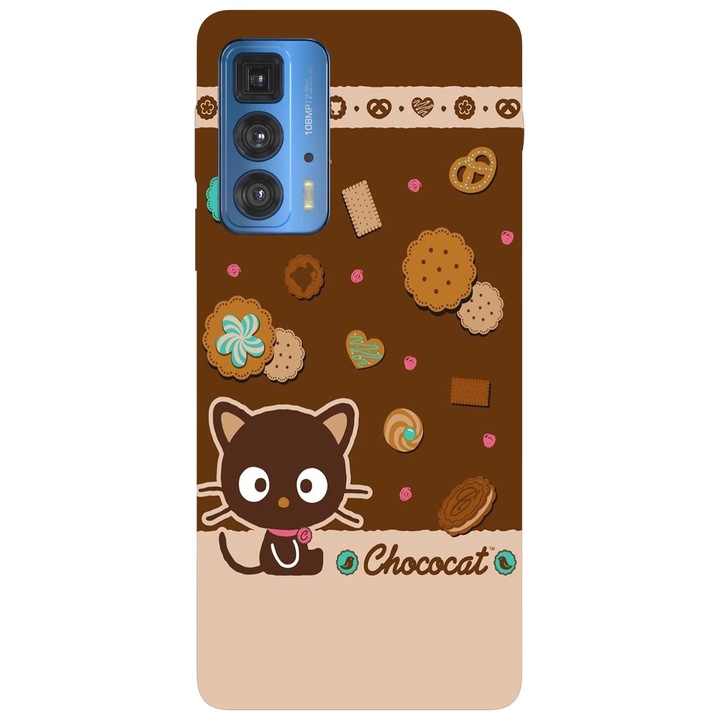 Калъф за телефон, съвместим с модел Motorola Edge 50 Fusion, Viceversa, Chococat Sweets Hello Kitty, силикон, TPU