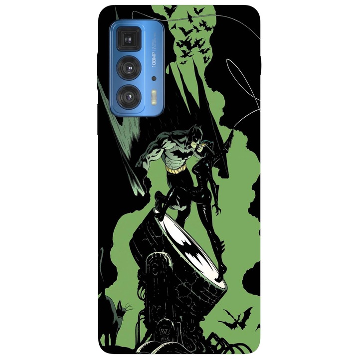Husa telefon compatibila cu Motorola Edge 50 Pro, Viceversa, model Batman and catwoman, Silicon, TPU
