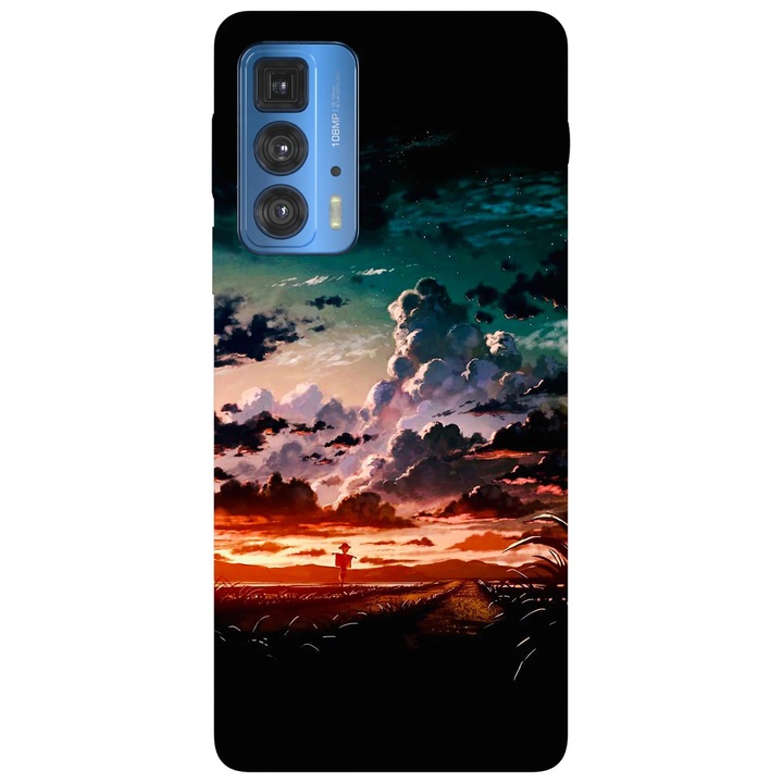 Калъф за телефон, съвместим с Motorola Edge 50 Fusion, Viceversa, модел Clouds, силикон, TPU