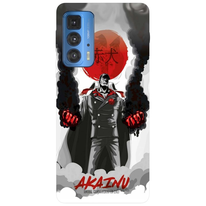 Калъф за телефон, съвместим с Motorola Edge 50 Fusion, Viceversa, модел Akainu One Piece, силикон, TPU